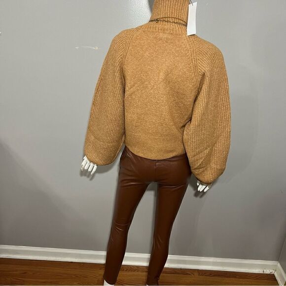 NWT TopShop Brown Snuggly Cowl Neck Cropped‎ Sweater - 8-10 - Picture 9 of 15